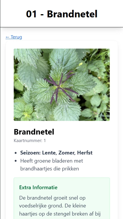 Screenshot voor project NatuurTocht