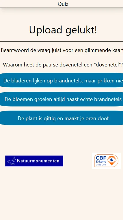 Screenshot voor project NatuurTocht