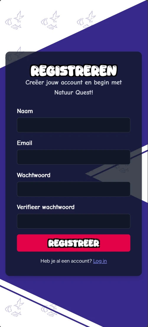 Screenshot voor project Natuur Quest