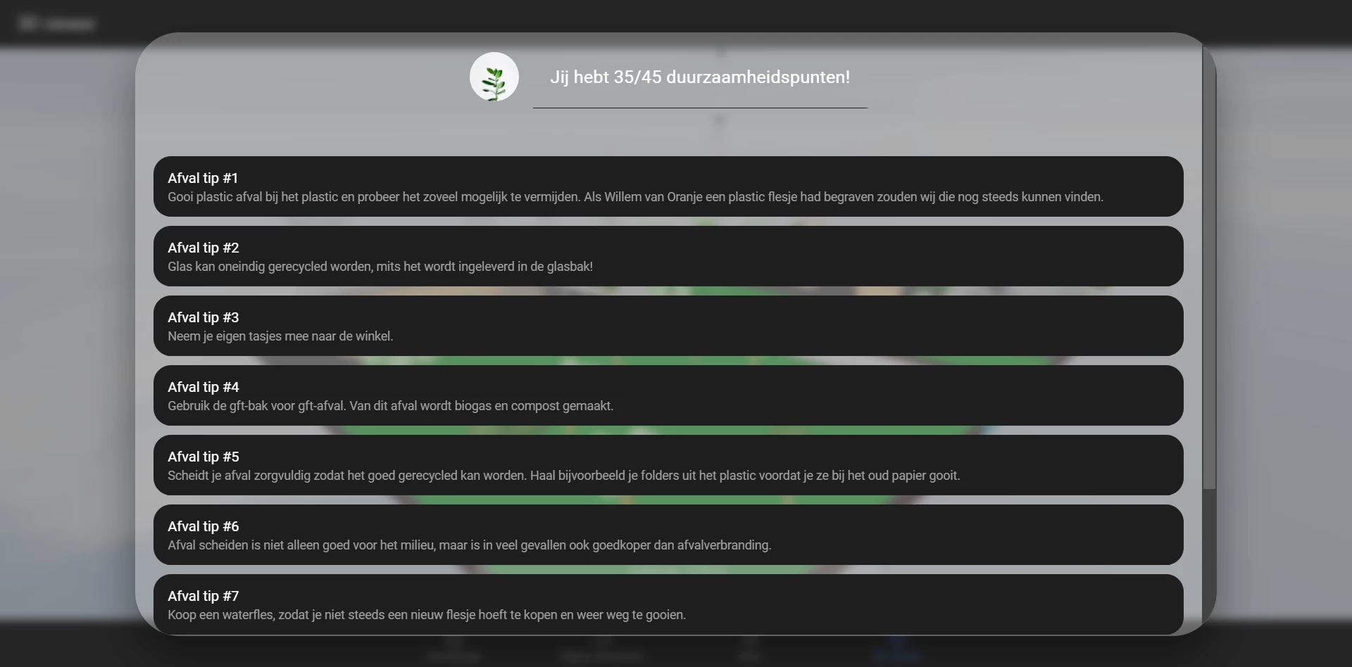 Screenshot voor project Urban jungle