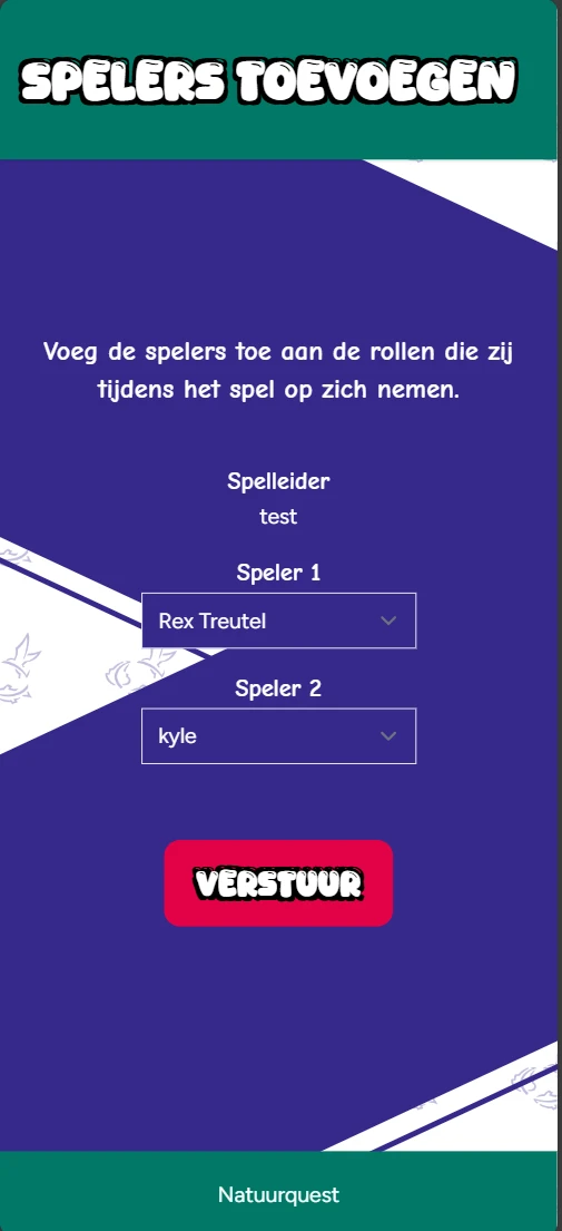 Screenshot voor project Natuur Quest