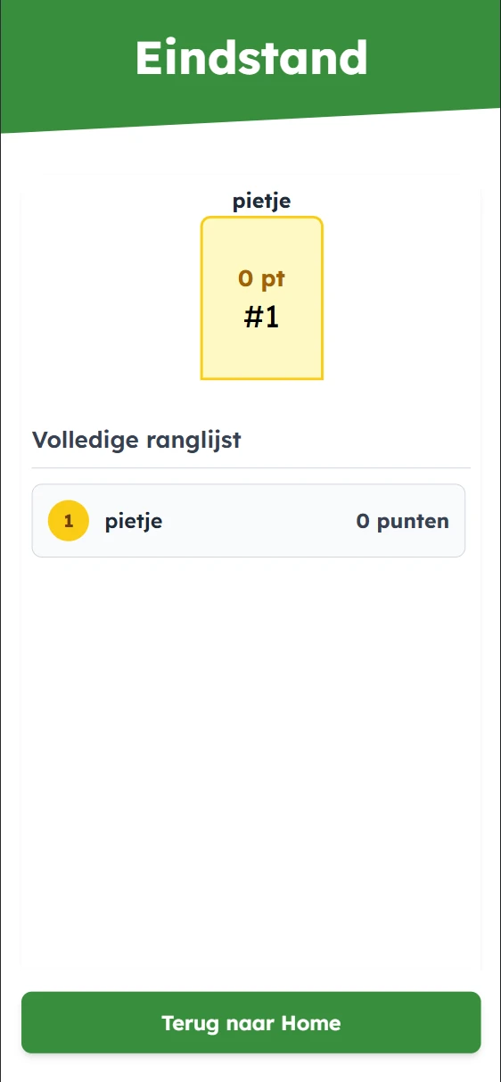Screenshot voor project Natuur Moment