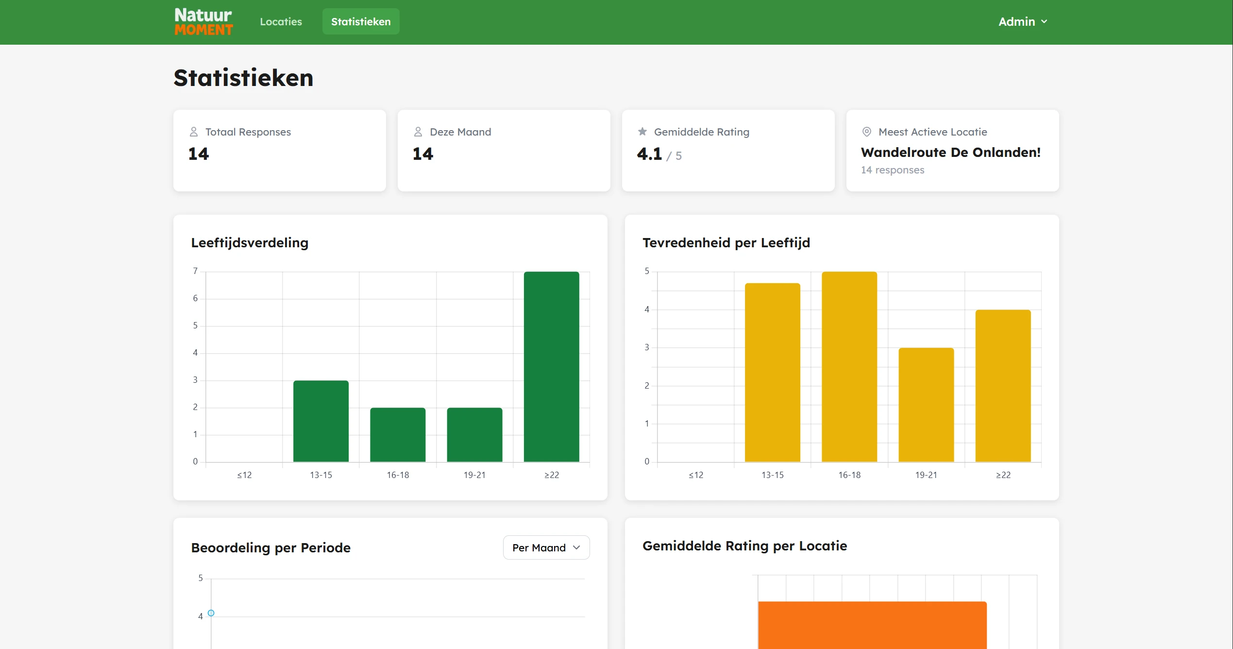 Screenshot voor project Natuur Moment