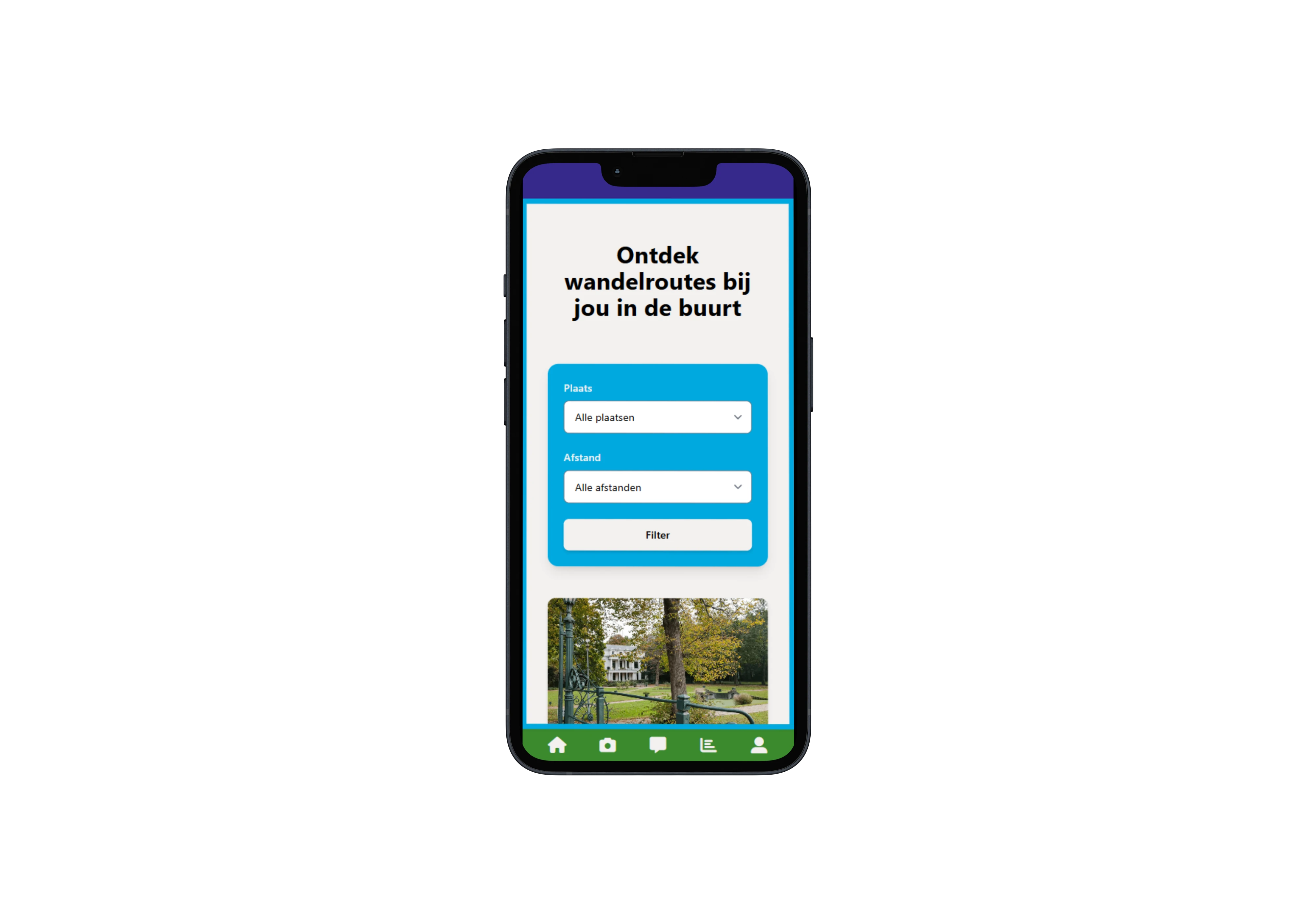 Screenshot voor project WandelWild