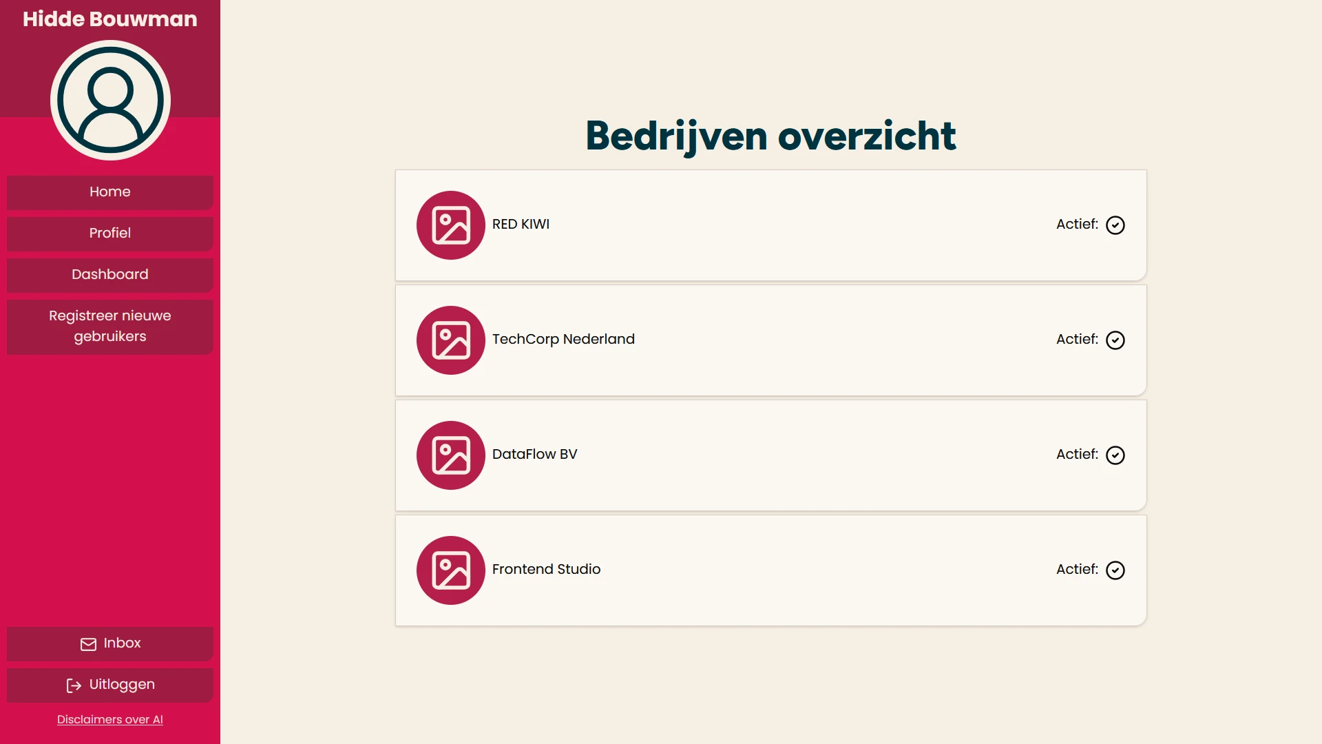 Screenshot voor project StageLink