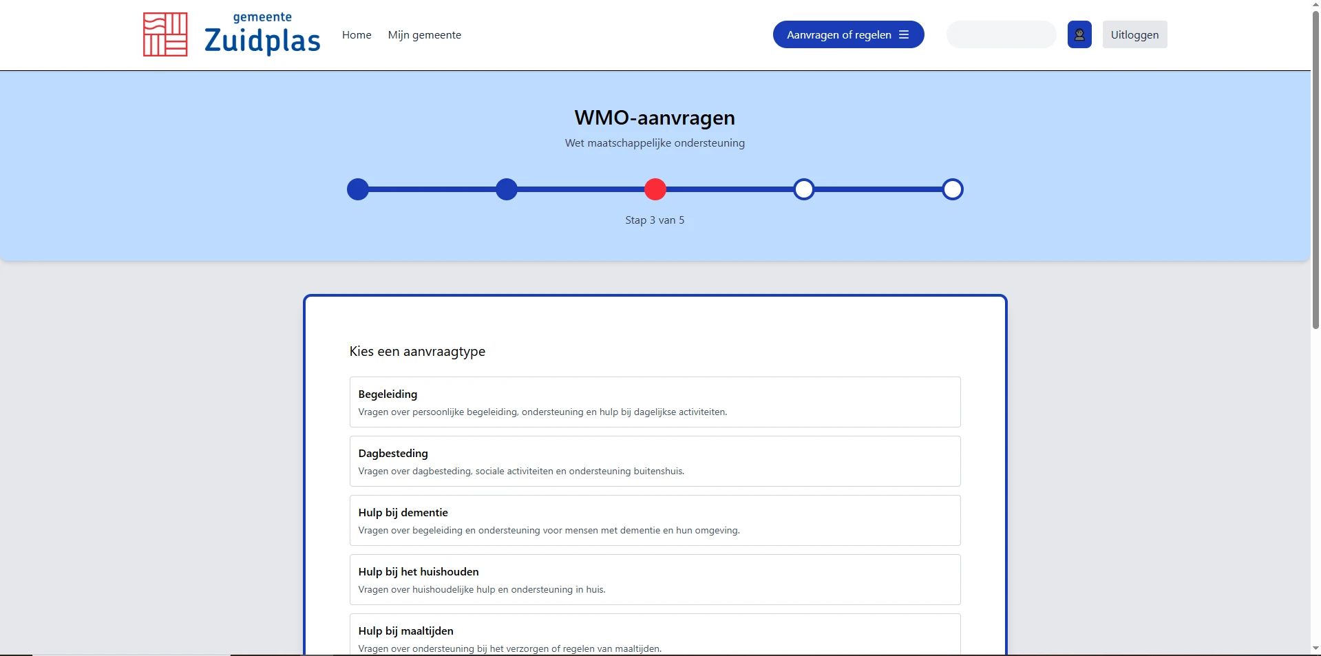 Screenshot voor project Gemeente Zuidplas