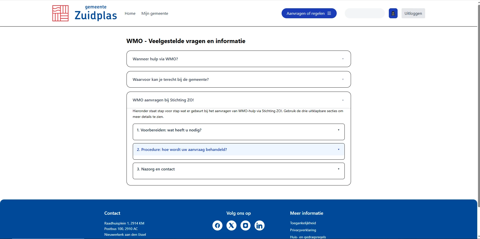 Screenshot voor project Gemeente Zuidplas