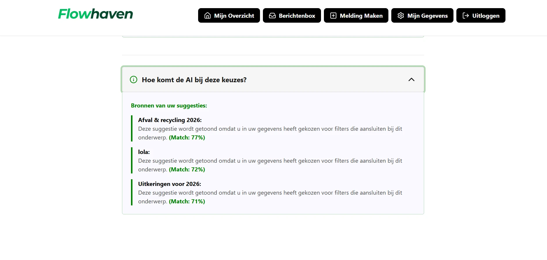 Screenshot voor project Gemeente Flowhaven