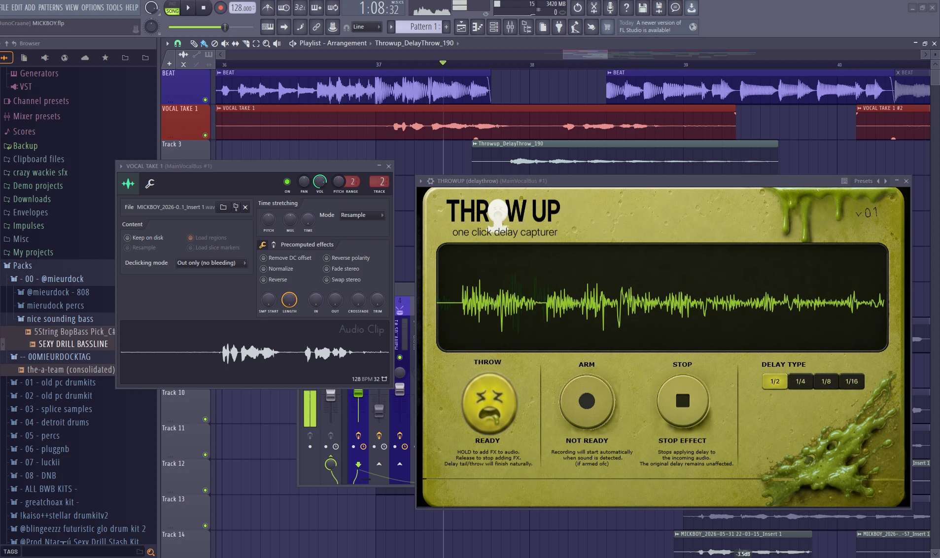 Screenshot voor project THROWUP