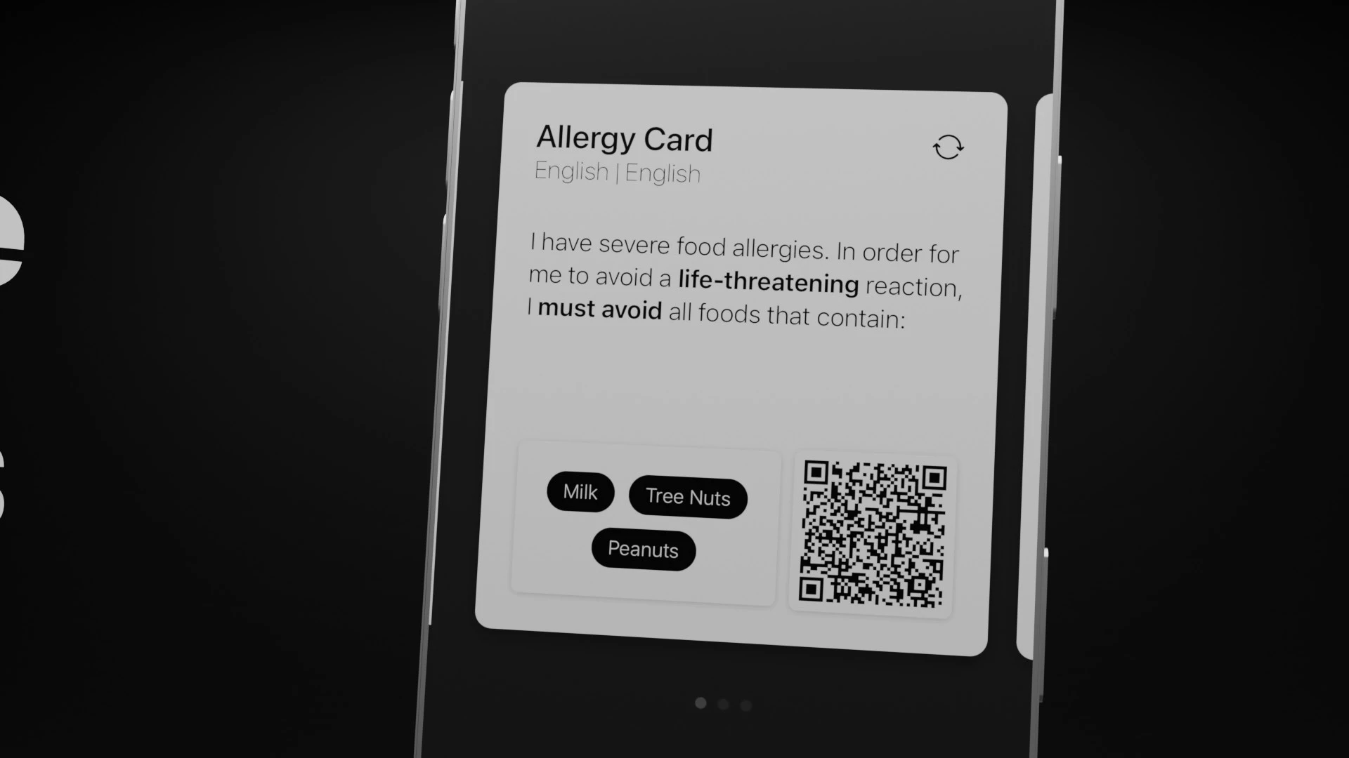 Screenshot voor project AllergyCard