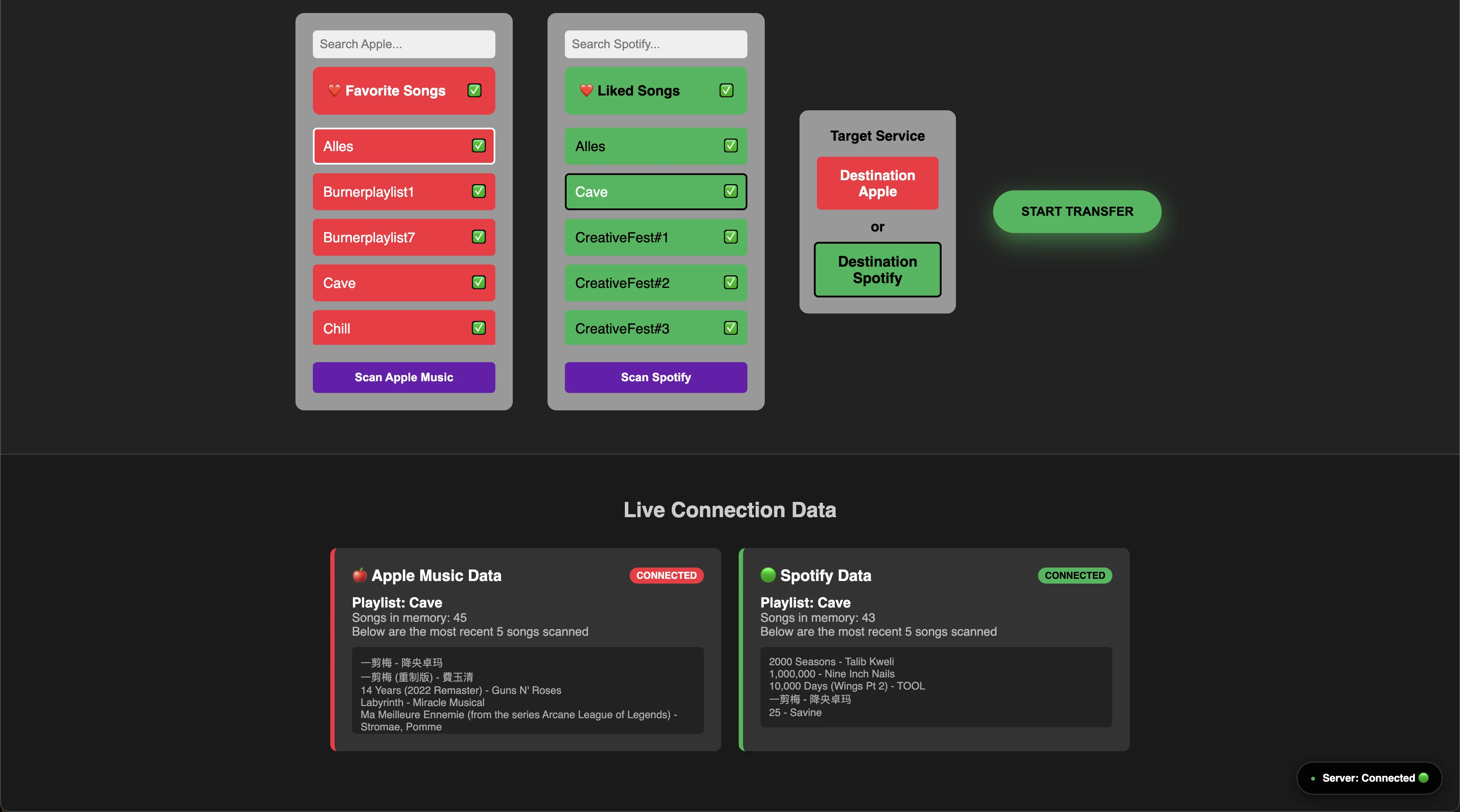 Screenshot voor project MusicCave