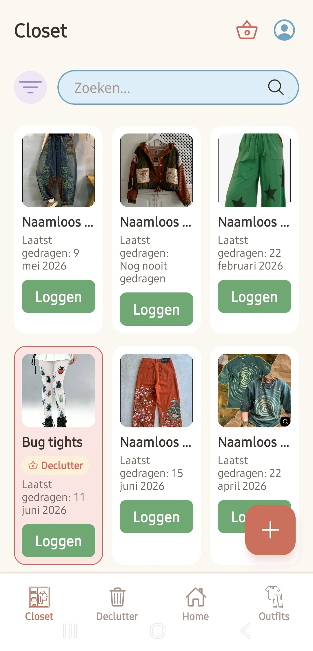 Screenshot voor project LeCloset