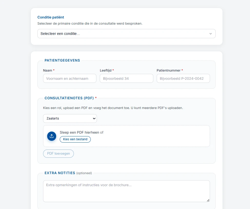 Screenshot voor project MediBrochure