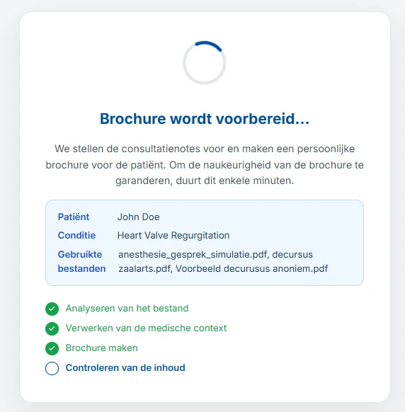 Screenshot voor project MediBrochure