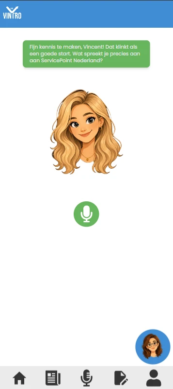 Screenshot voor project Vintro