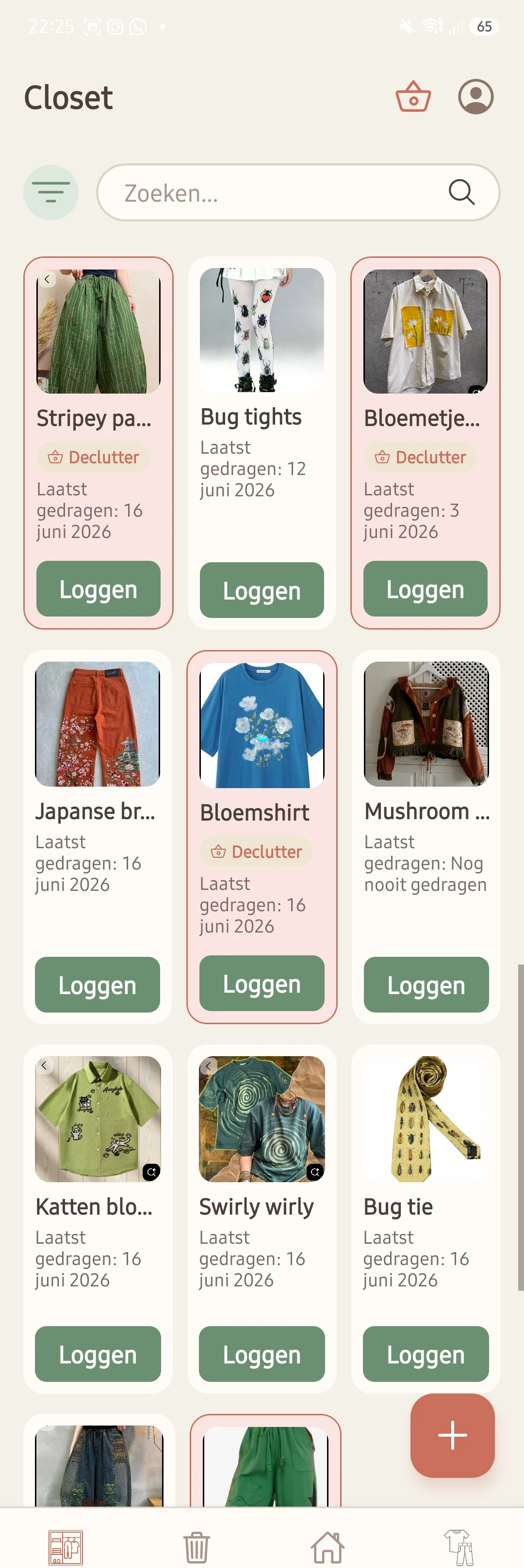 Screenshot voor project LeCloset