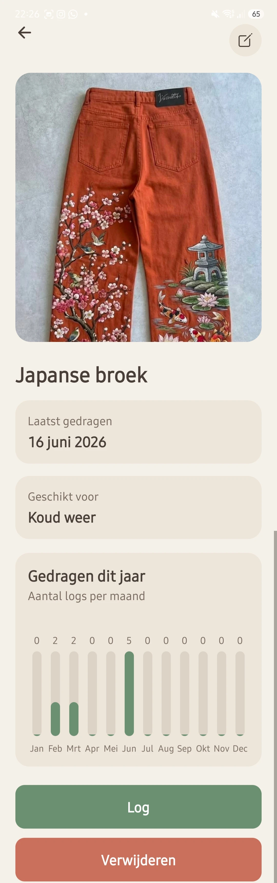Screenshot voor project LeCloset