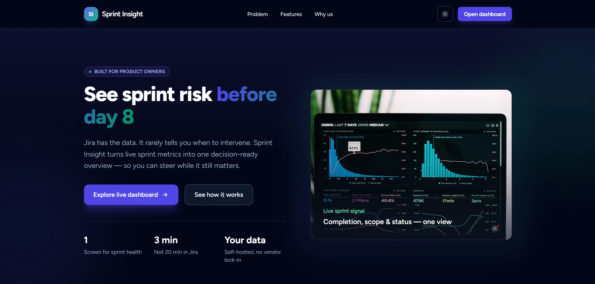 Screenshot voor project Sprint Insights