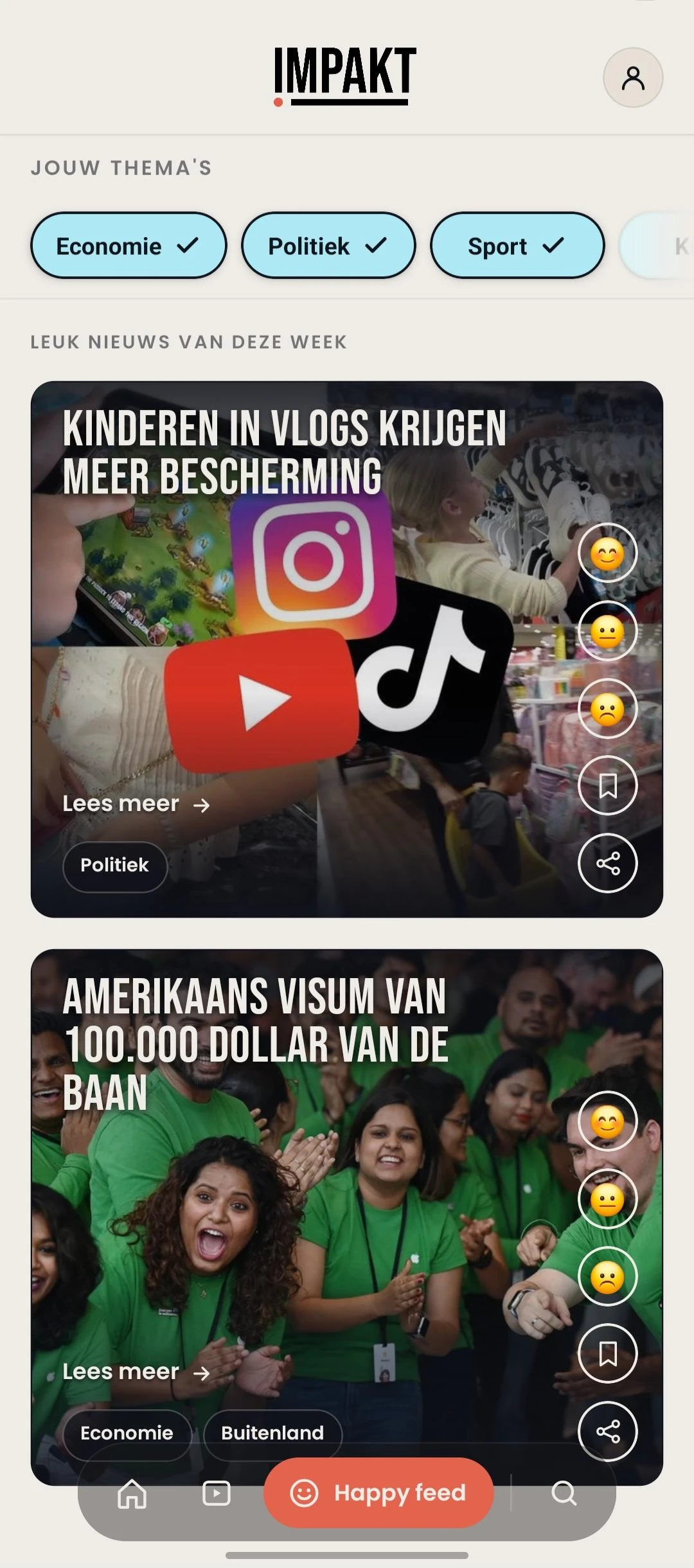 Screenshot voor project Impakt