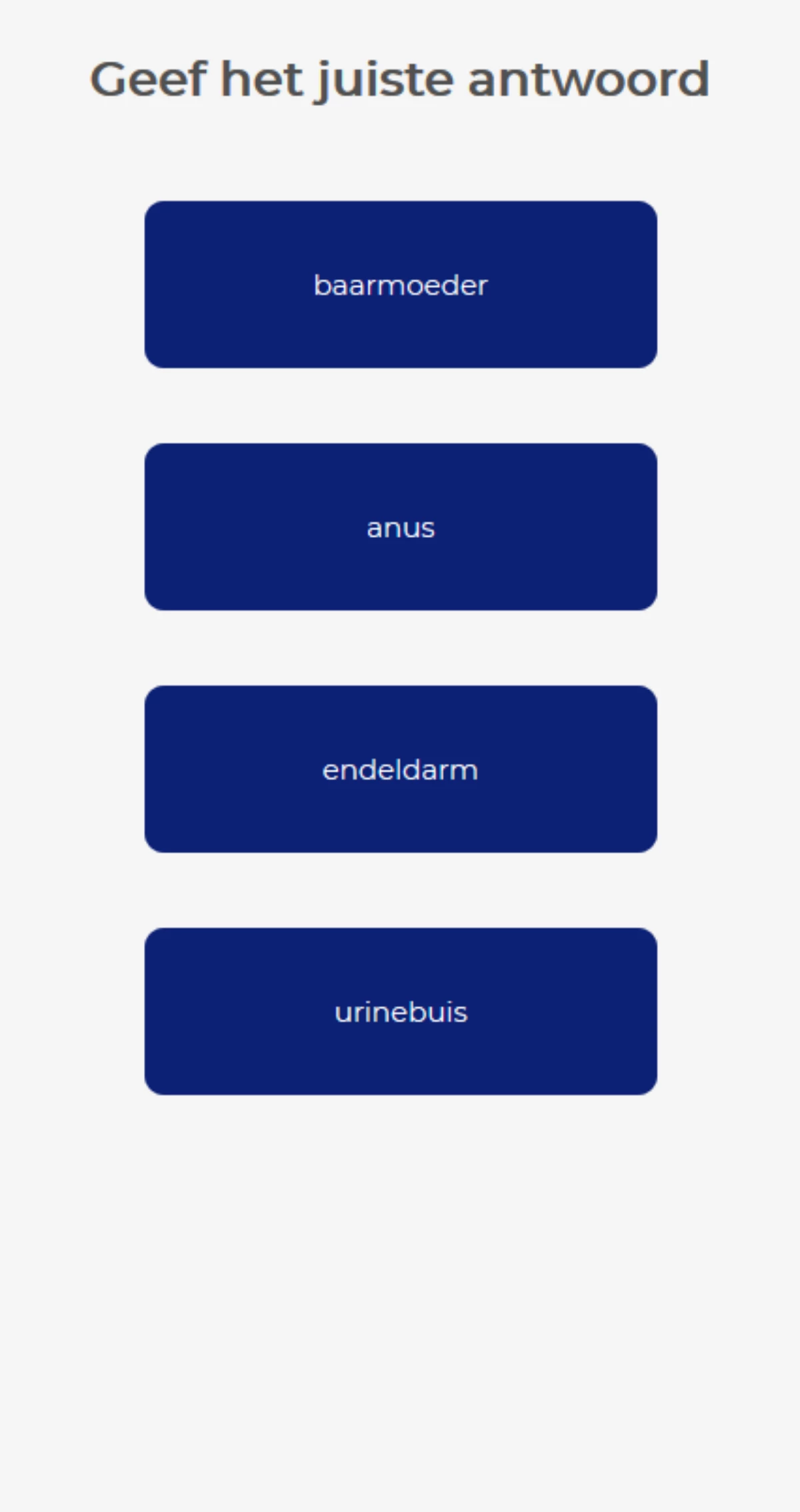 Screenshot voor project Waar Bekken Ik?