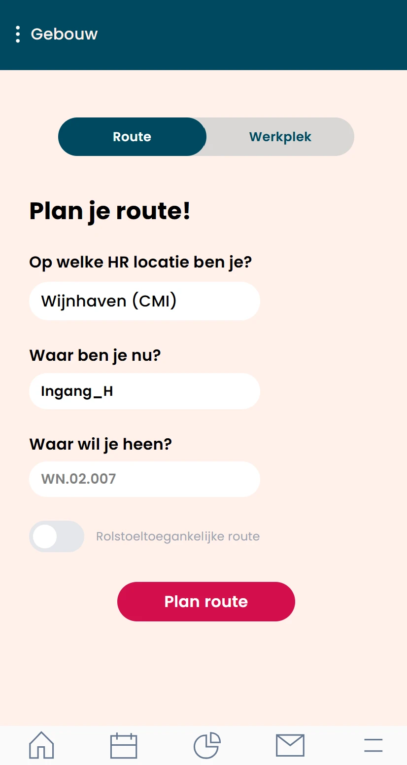 Screenshot voor project Wayfinding