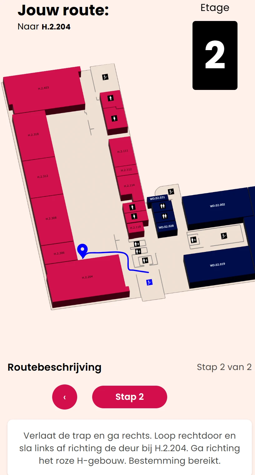 Screenshot voor project Wayfinding