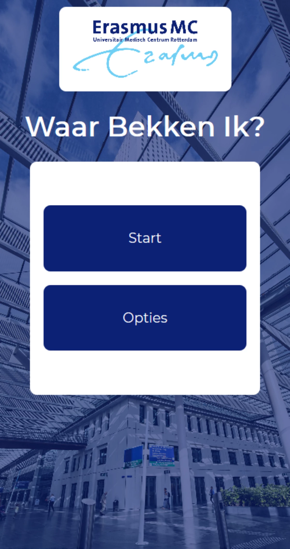 Screenshot voor project Waar Bekken Ik?