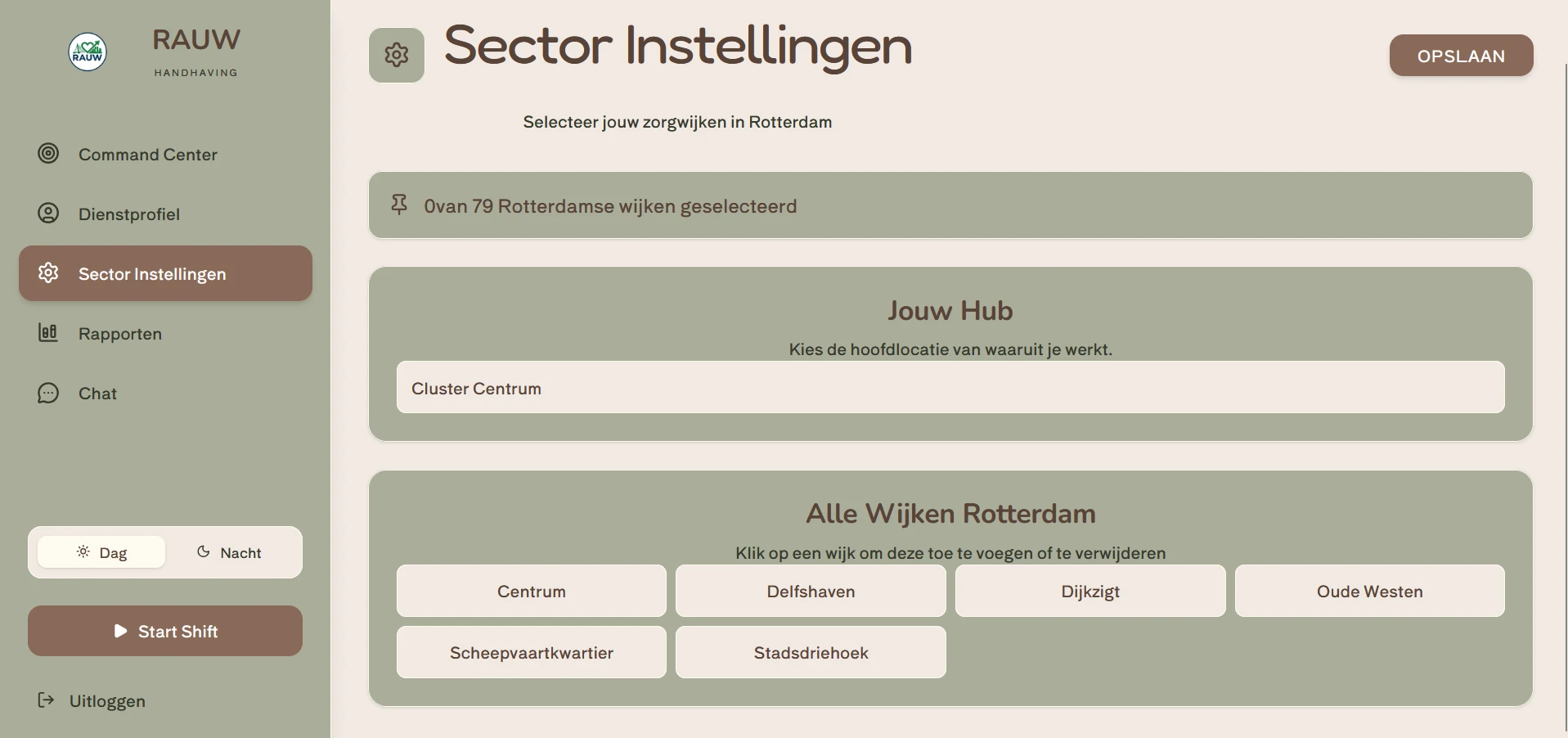 Screenshot voor project Rotterdamse Actie Uit de Wijken