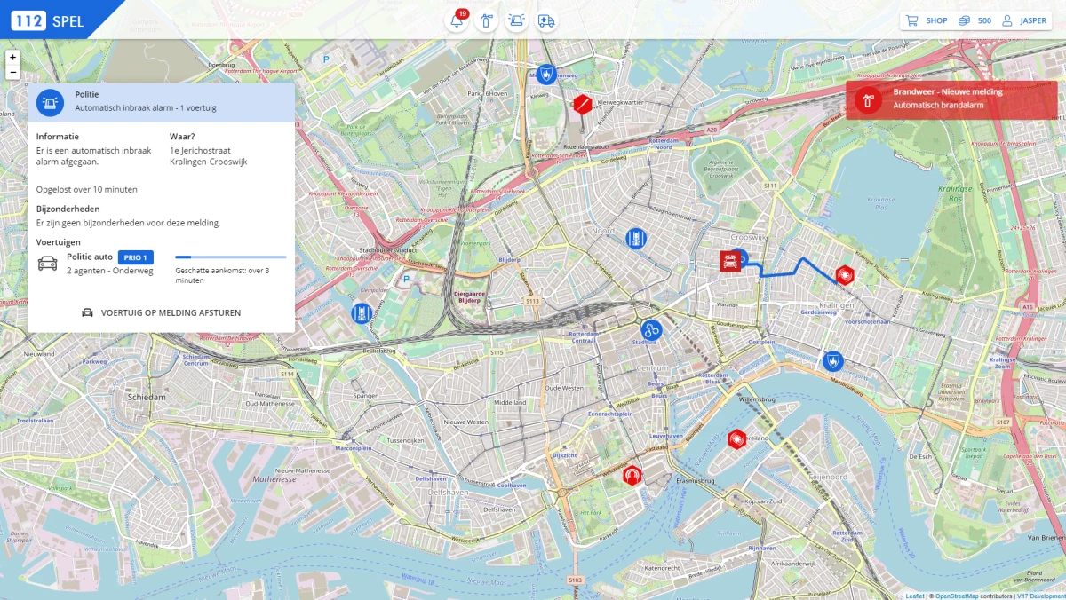 Screenshot voor project 112 Spel
