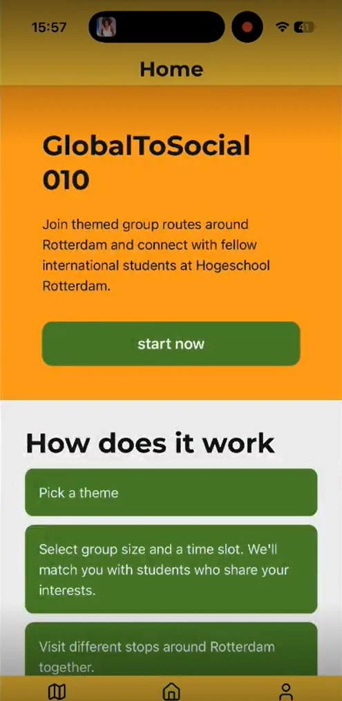 Screenshot voor project GlobalToSocial 010