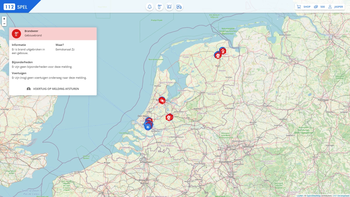Screenshot voor project 112 Spel