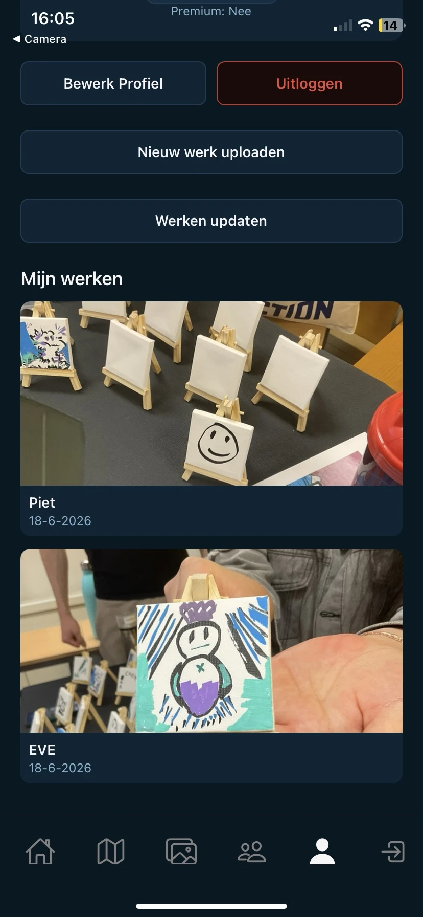 Screenshot voor project Artitag