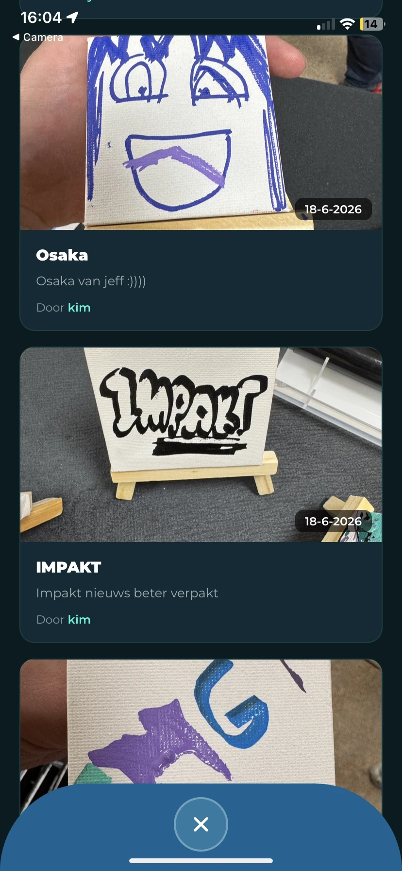 Screenshot voor project Artitag