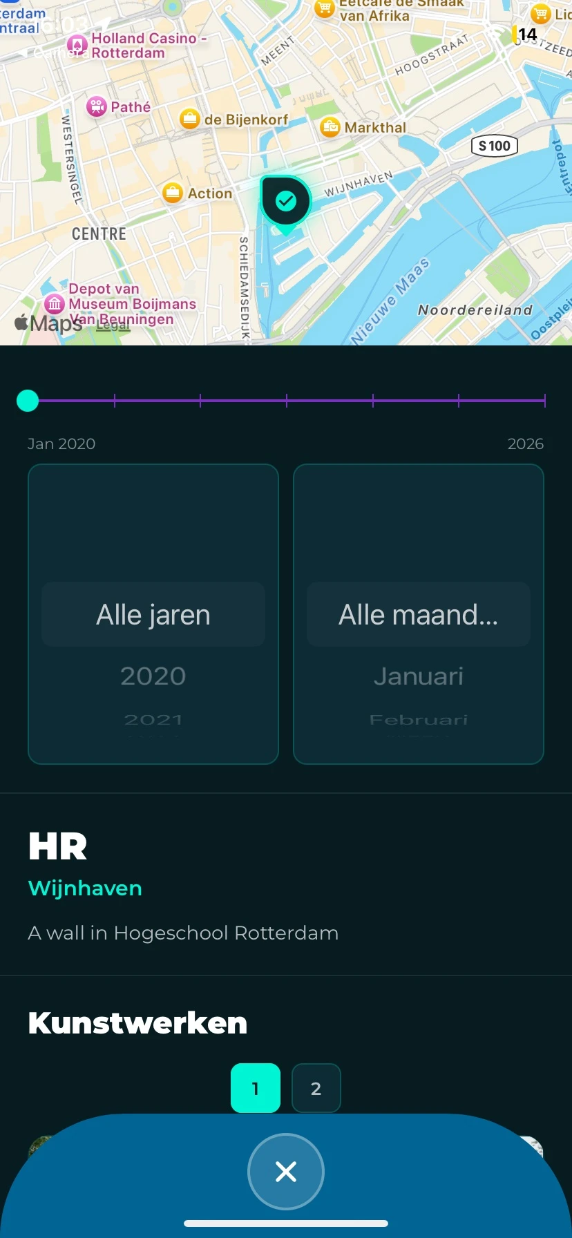 Screenshot voor project Artitag