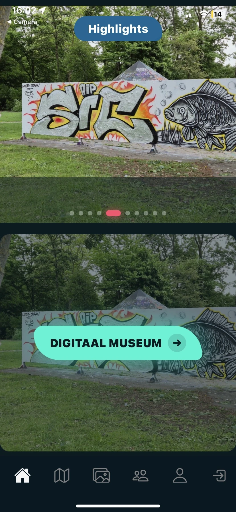Screenshot voor project Artitag