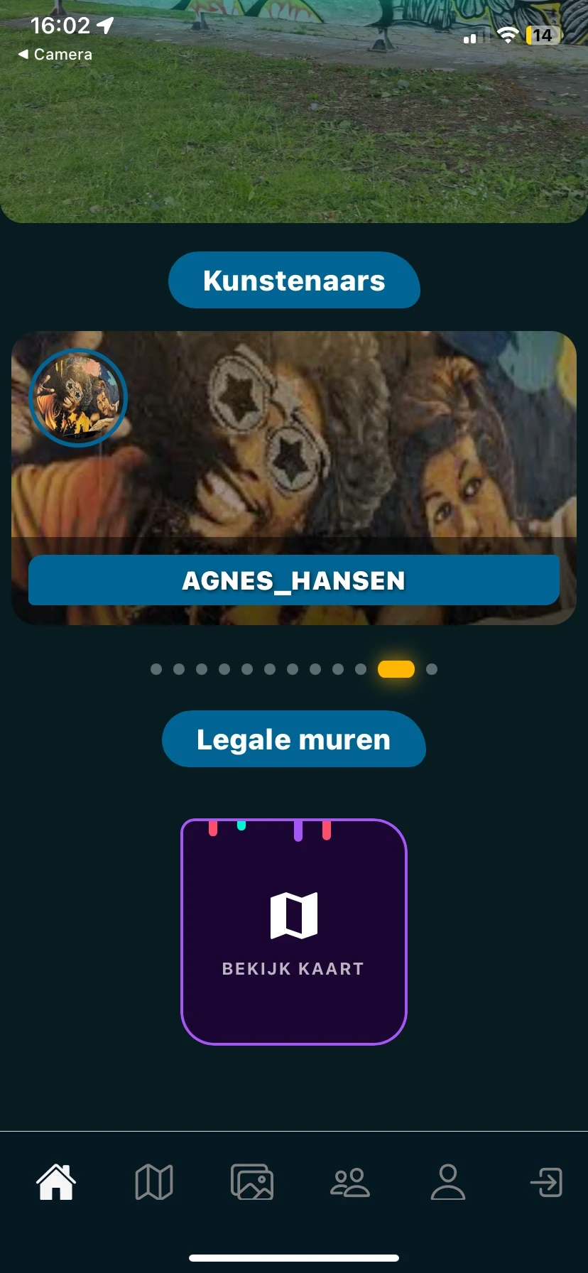 Screenshot voor project Artitag