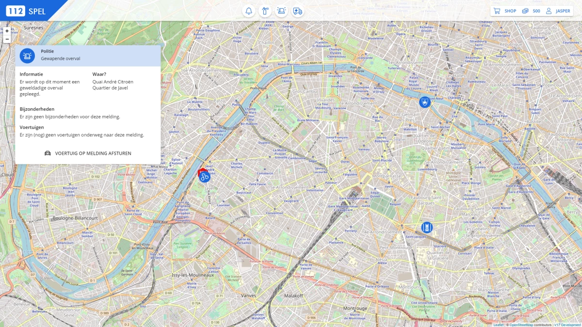 Screenshot voor project 112 Spel