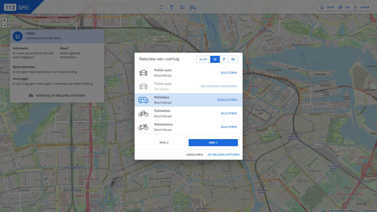 Screenshot voor project 112 Spel