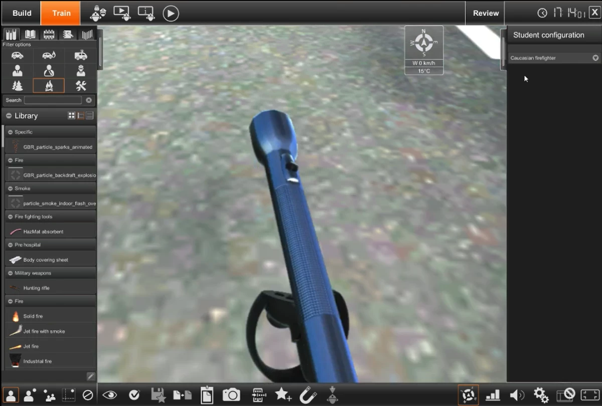 Screenshot voor project Virtual Reality in XVR