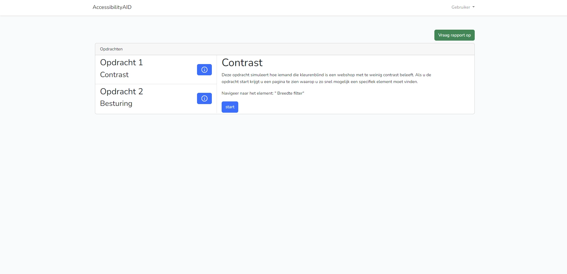Screenshot voor project AccessibilityAID