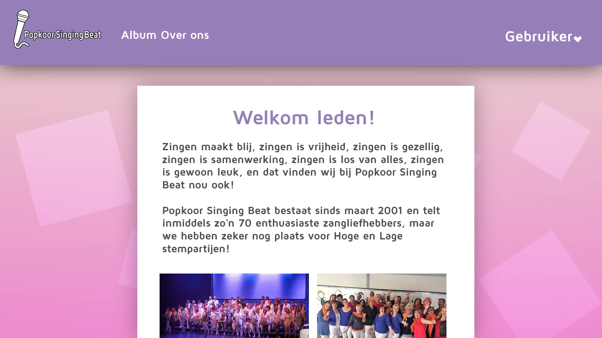 Screenshot voor project Popkoor Renewed