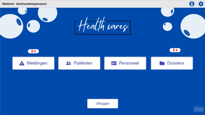Screenshot voor project Health Cares