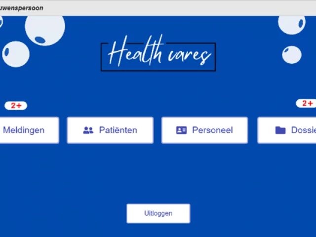 Screenshot voor project Health Cares