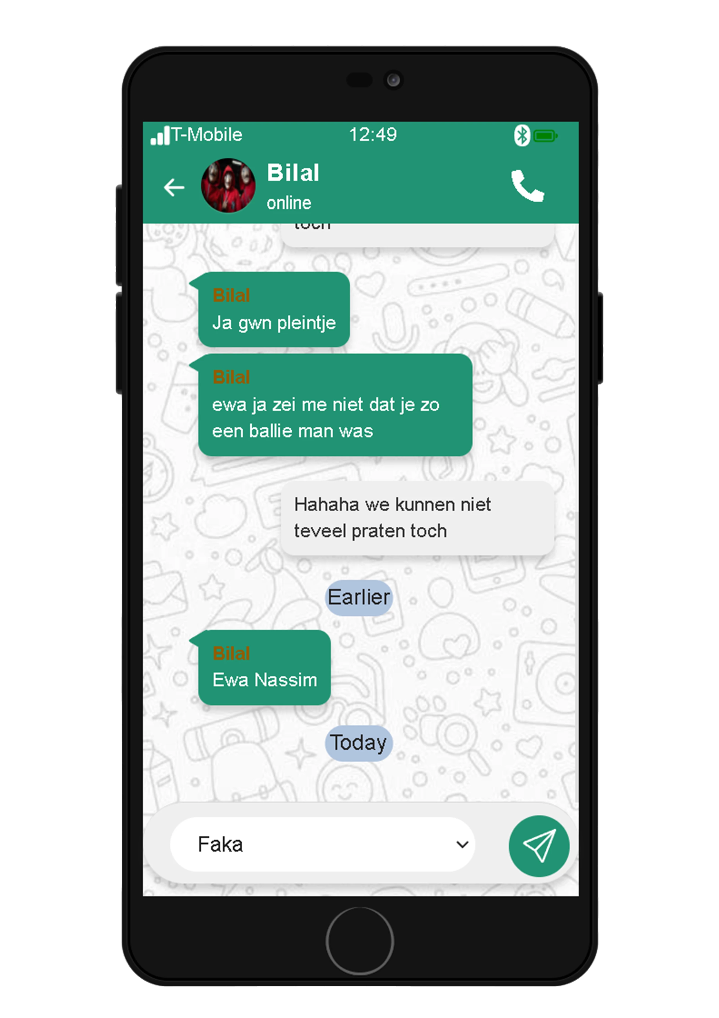 Screenshot voor project Burnerphone