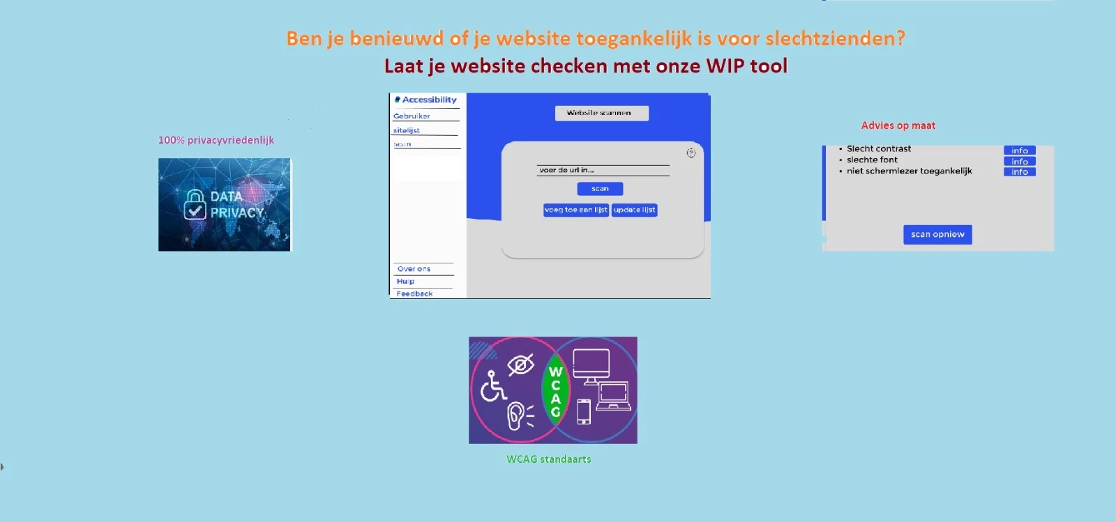 Screenshot voor project Accessibilty checker