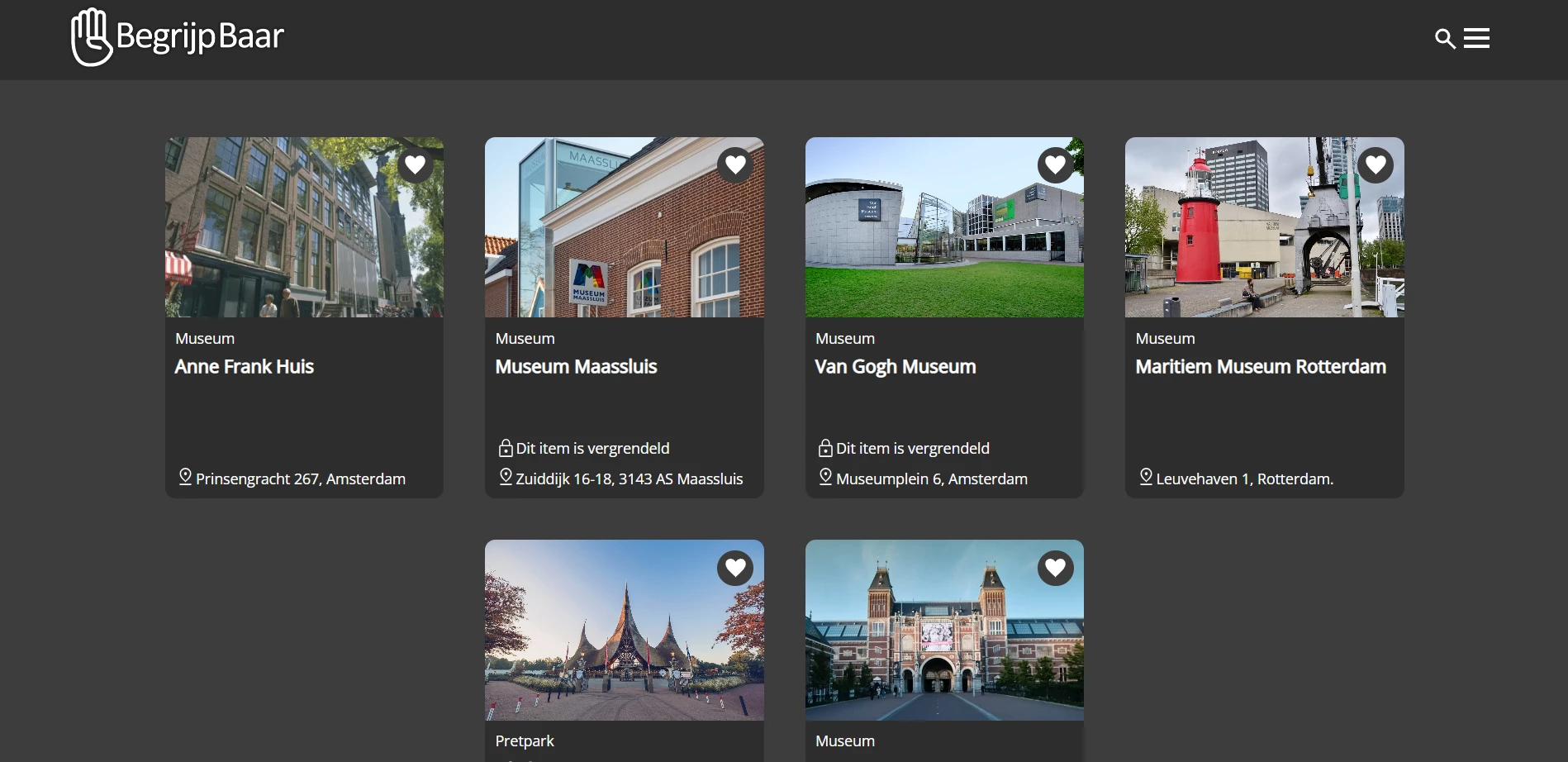 Screenshot voor project Begrijpbaar