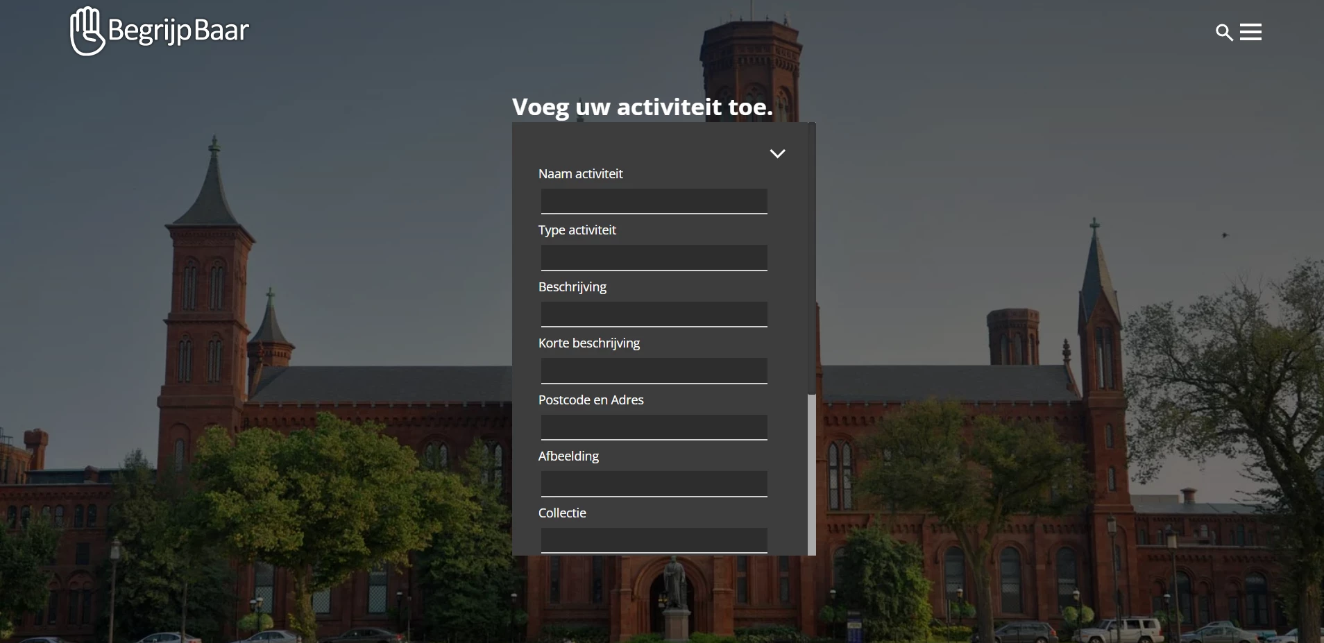 Screenshot voor project Begrijpbaar