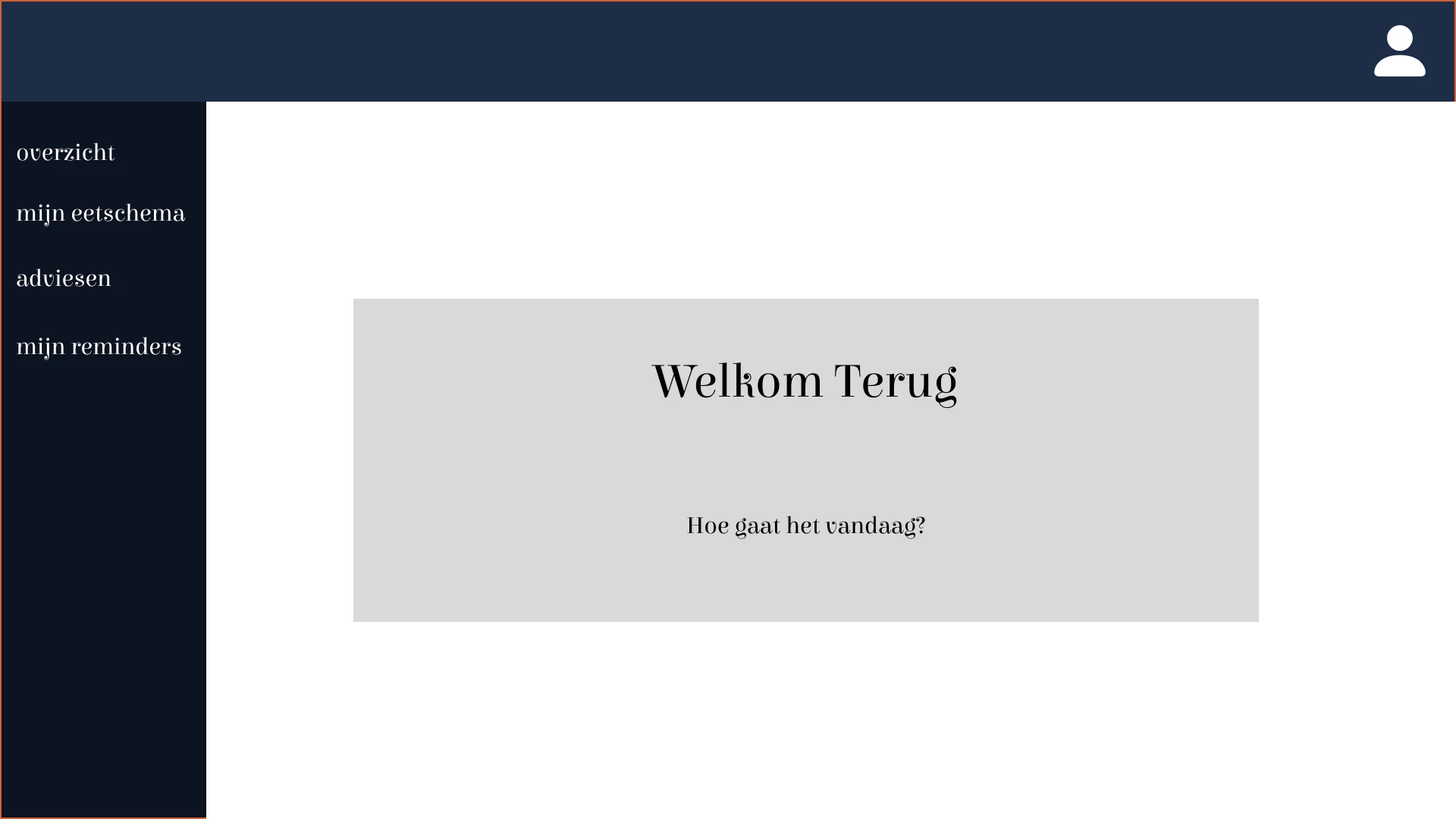 Screenshot voor project My Meal Journey