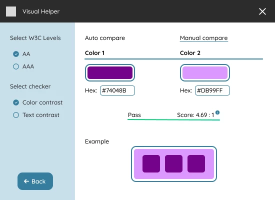 Screenshot voor project Visual Helper