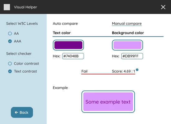 Screenshot voor project Visual Helper